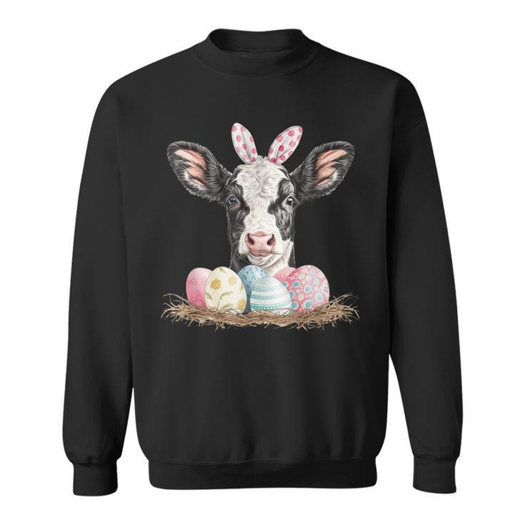 Easter Day Cow Easter Cow Easter Egg Sweatshirt