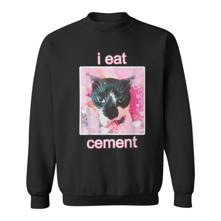 I Eat Cement Cat Sweatshirt