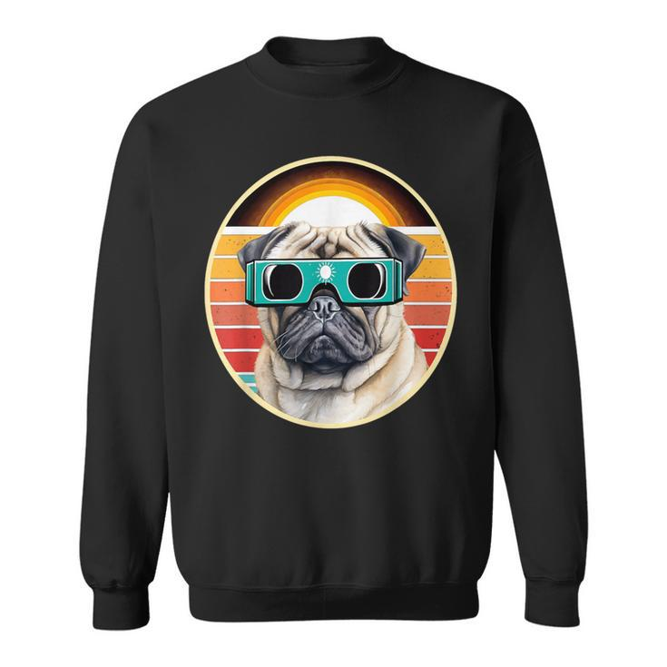 Eclipse Dogs Where Pug Charm Meets Celestial Wonder Sweatshirt