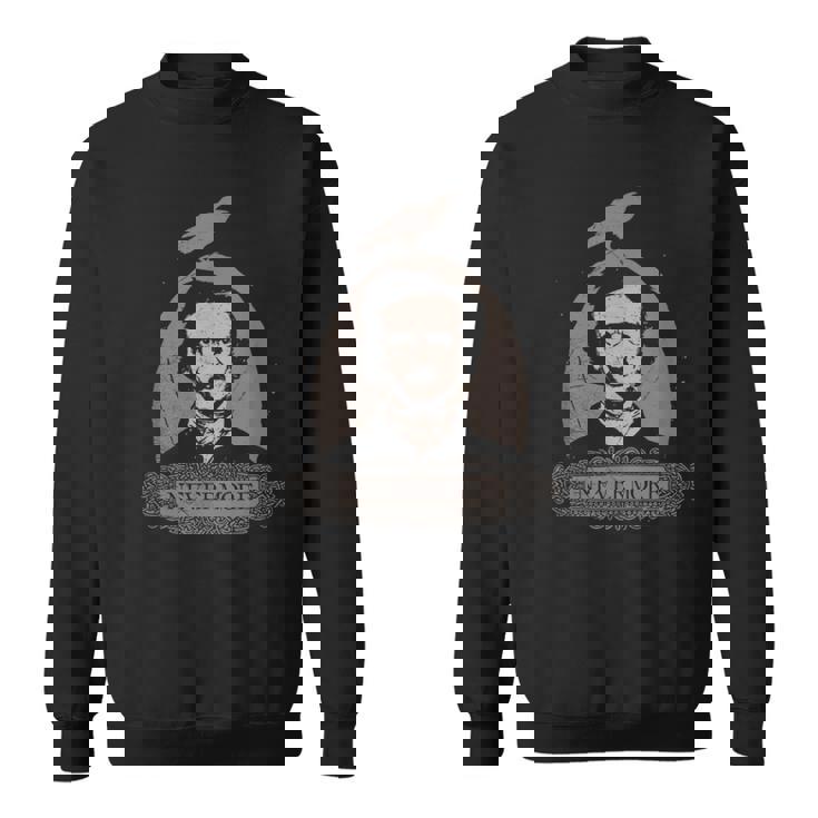 Edgar Allan Poe Cuervo Gótico Nunca Más Oculto Inglés Horror Camisa de entrenamiento