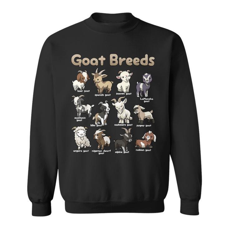 Educational Goat Goat Breeds Farm Animals Of The World Sweatshirt