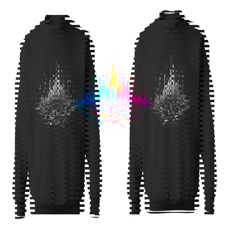 Égaliseur De Musique Colorée Techno Trance Sweater e