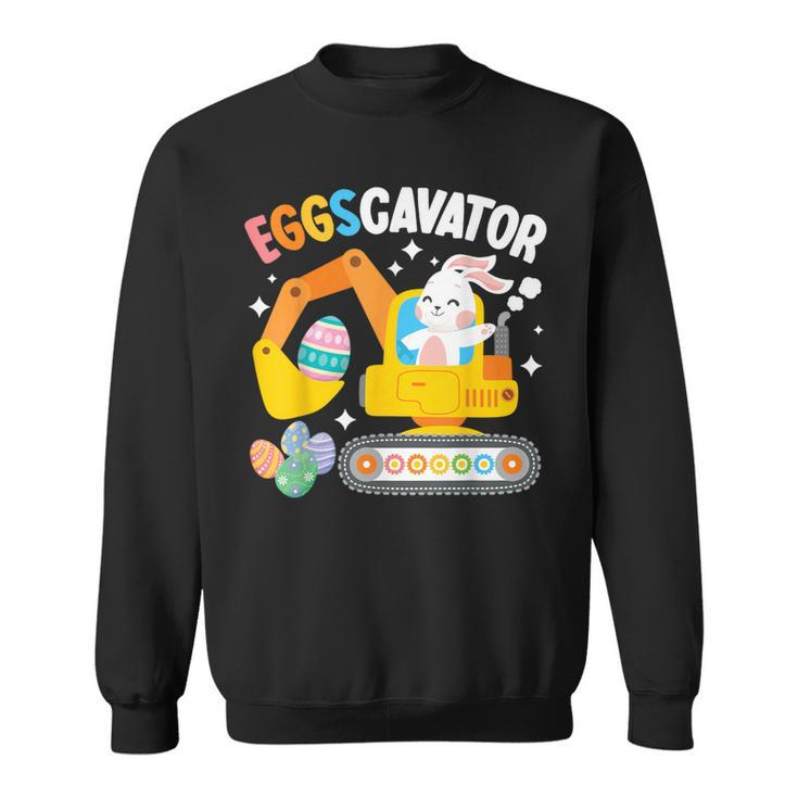 Eggscavator Easter Egg Hunt Construction Truck Toddler Boys Sweatshirt