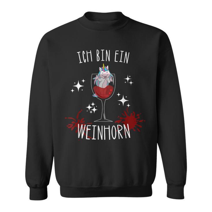 Einhorn Wein Weinhorn Weintrinker Weinliebhaber Alcohol Sweatshirt