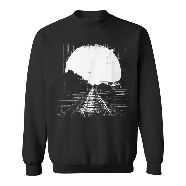 Eisenbahn Zeichnung Züge Gleis Sweatshirt