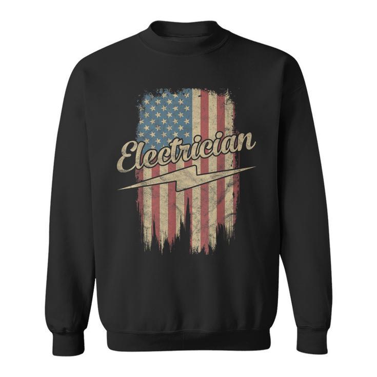 Electrician American Flag Electrical Usa Patriotic Sweatshirt