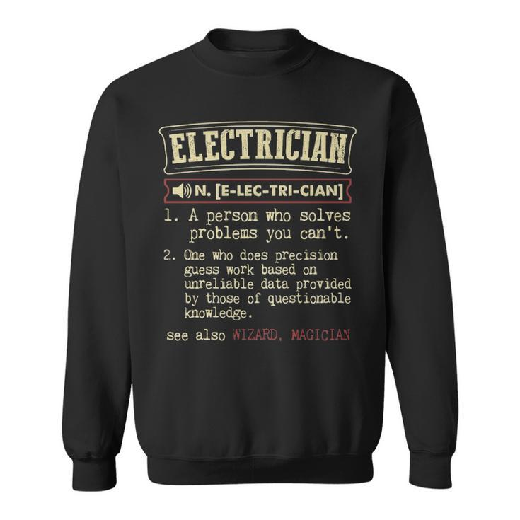 Electrician  Dictionary Definition Sweatshirt