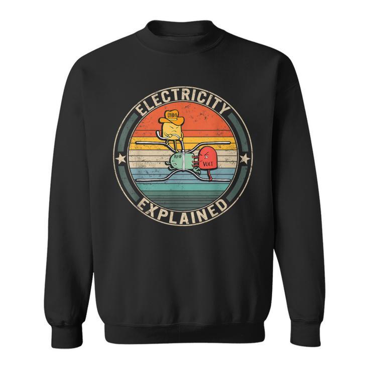 Electricity Explained Cute Ohm Volt Amp Electrical Engineer Sweatshirt