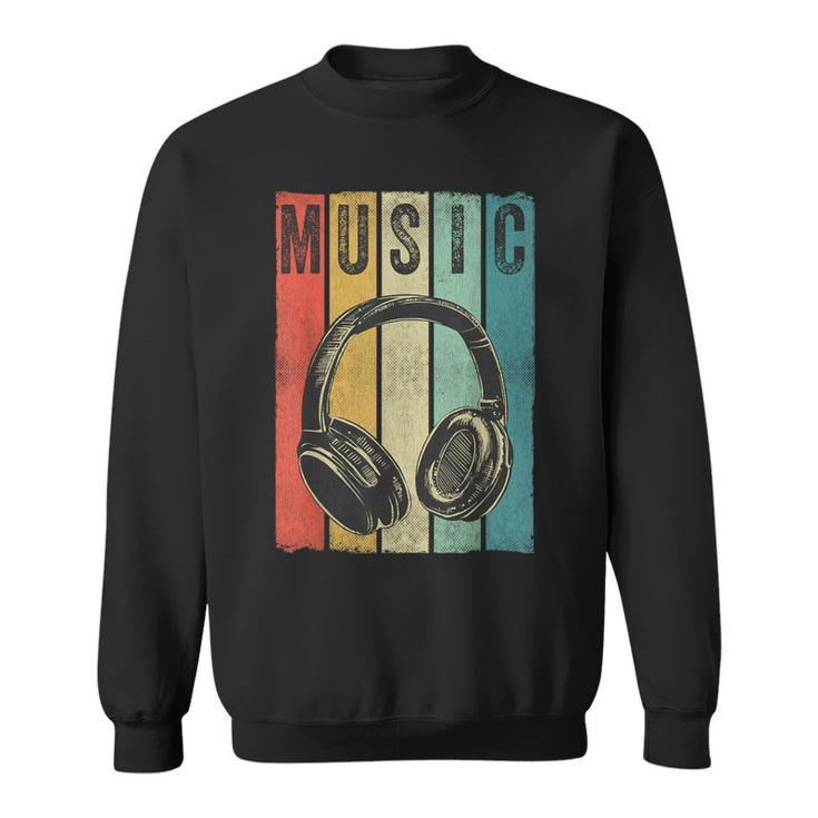 Electronic Music Lover Dj Vintage Retro Headphones Sweatshirt