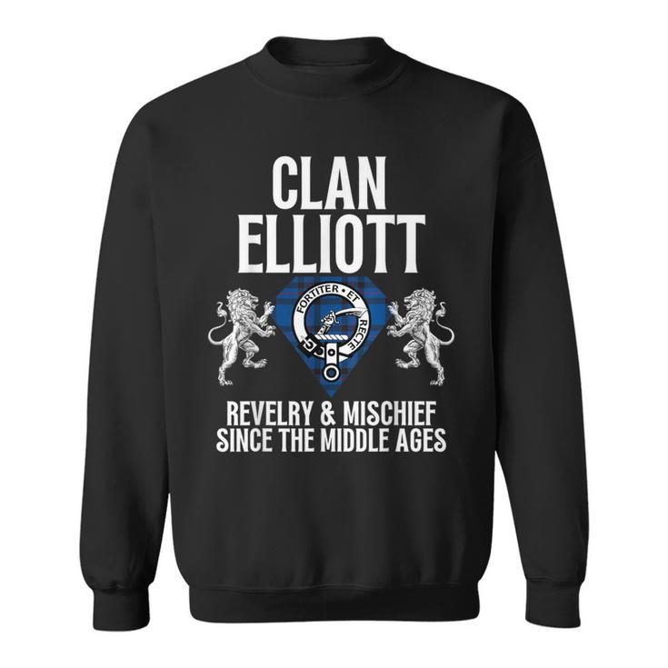 Elliott Clan Scottish Name Coat Of Arms Tartan Family Party Sweatshirt