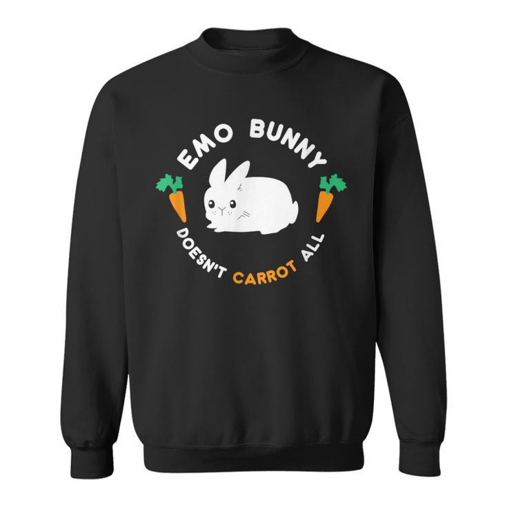 Emo Bunny Doesn't Carrot All  Cute Easter Sweatshirt