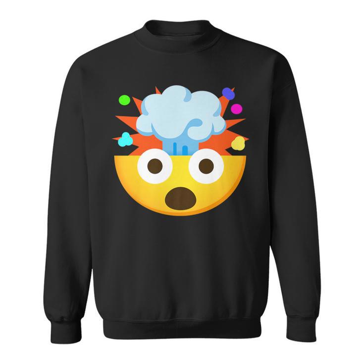 Emoticon Shocked Face With Exploding Head Sweatshirt