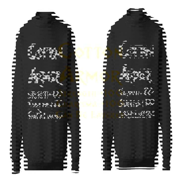 En Coton Armure Statistiques Drôles D'équipement De Jeu Rpg Sweater e