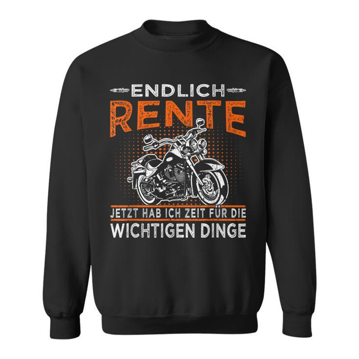 Endlich Rente Biker Grandpa & Motorradfahrer Rentner Sweatshirt