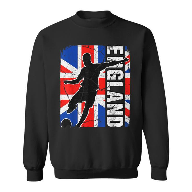 England Soccer Team British Flag Jersey Football Fans Sweatshirt