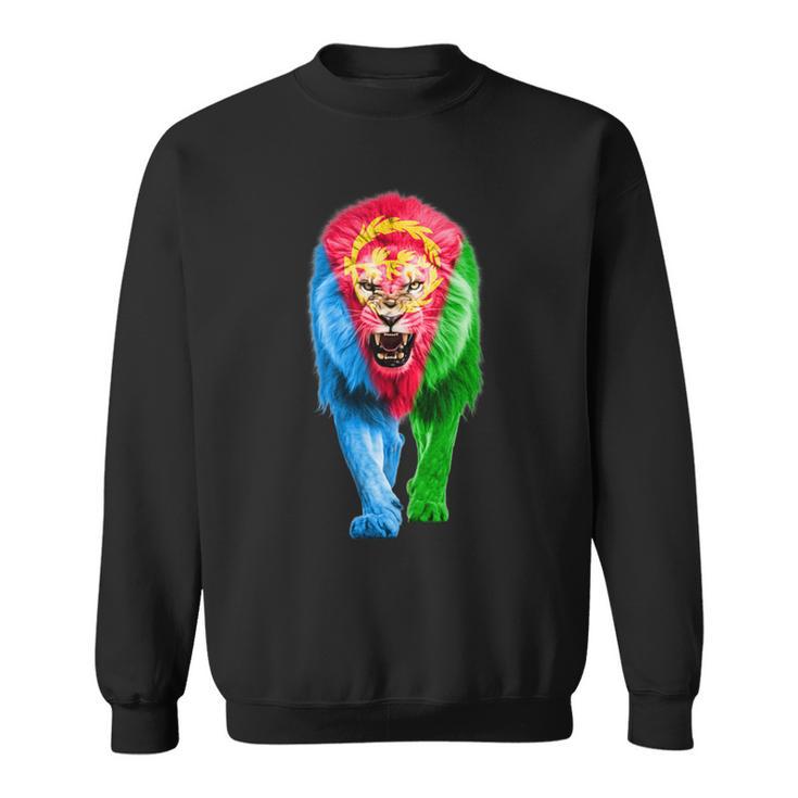 Eritrea Flag Lion Pride Eritrean Flag Roots Eritrea Sweatshirt