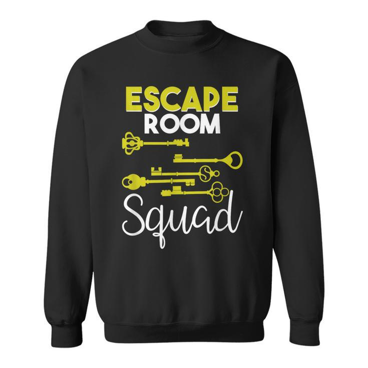 Escape Room Squad Vintage Key Lock Team Crew Sweatshirt