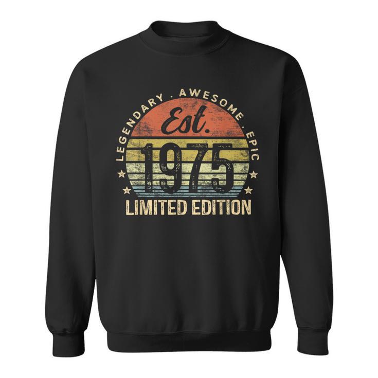 Est 1975 Limited Edition 49Th Birthday Vintage 49 Year Old Sweatshirt