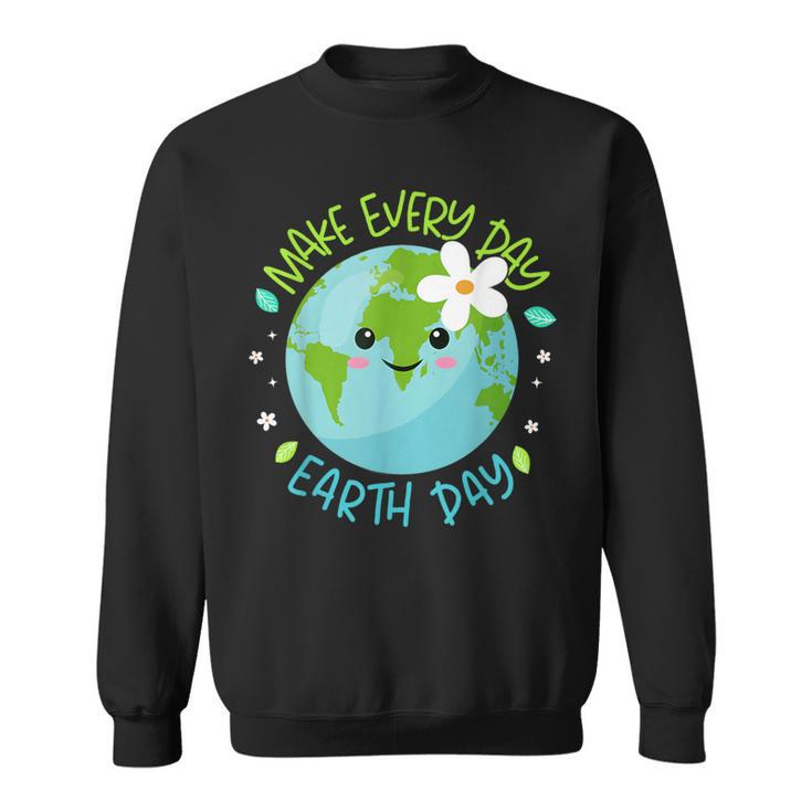 Make Every Day Earth Day Cute Planet Save Environment Women Sweatshirt