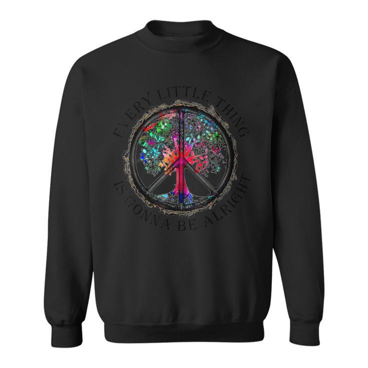 Every Little Thing Is Gonna Be Alright Yoga Tree Root Color Sweatshirt