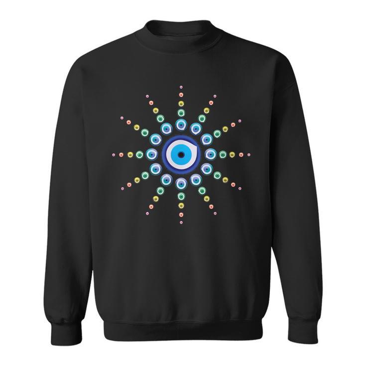 Evil Eye Protection Greek Turkish Nazar Charm Graphic Sweatshirt