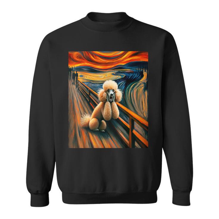 Expressionist Artsy Poodle Dog Artistic Poodle Sweatshirt