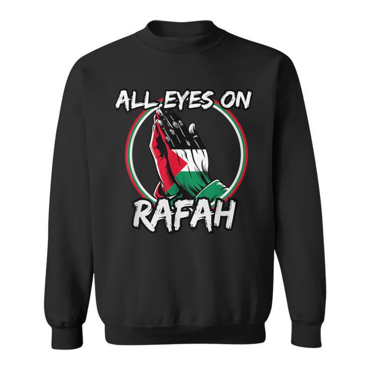 All Eyes On Rafah Betende Hände Palestina Flagge Sweatshirt