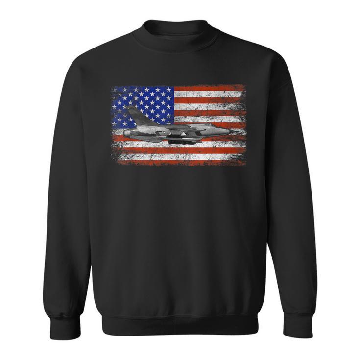 F-105 Thunderchief Airplane Vintage Flag Sweatshirt