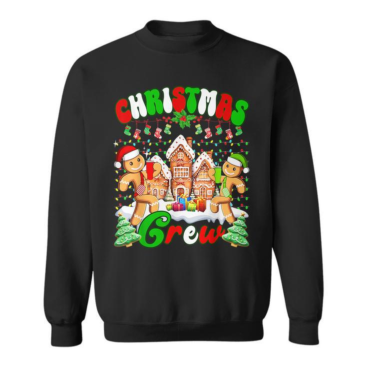 Family Christmas Crew Cookie Gingerbread Xmas Lights Sweatshirt
