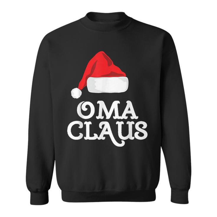 Family Oma Claus Christmas Santa's Hat Pajama Matching Sweatshirt