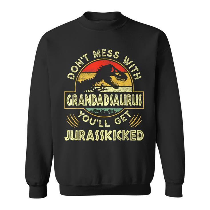 Father's Day Family Matching Grandad Dinosaurs Christmas Sweatshirt