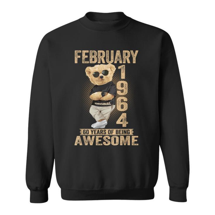 February 1964 60Th Birthday 2024 60 Years Of Being Awesome Sweatshirt