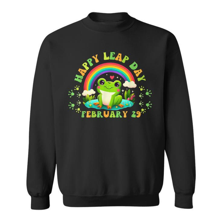 February 29Th Leap Day Frog Cute Matching Leap Year 2024 Sweatshirt