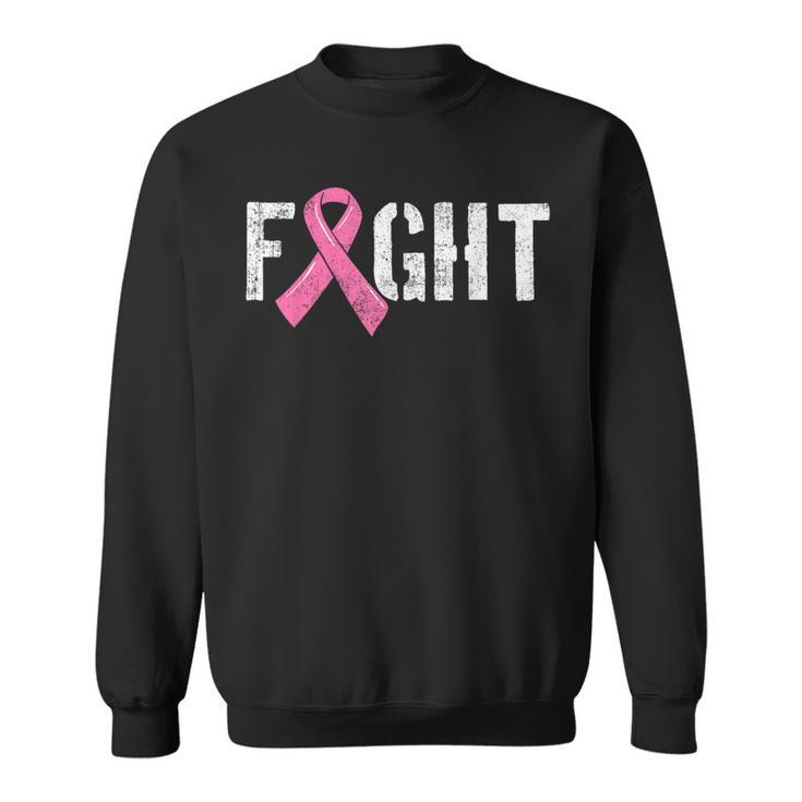 Fight Breast Cancer Disease Pink Ribbon Idea Sweatshirt