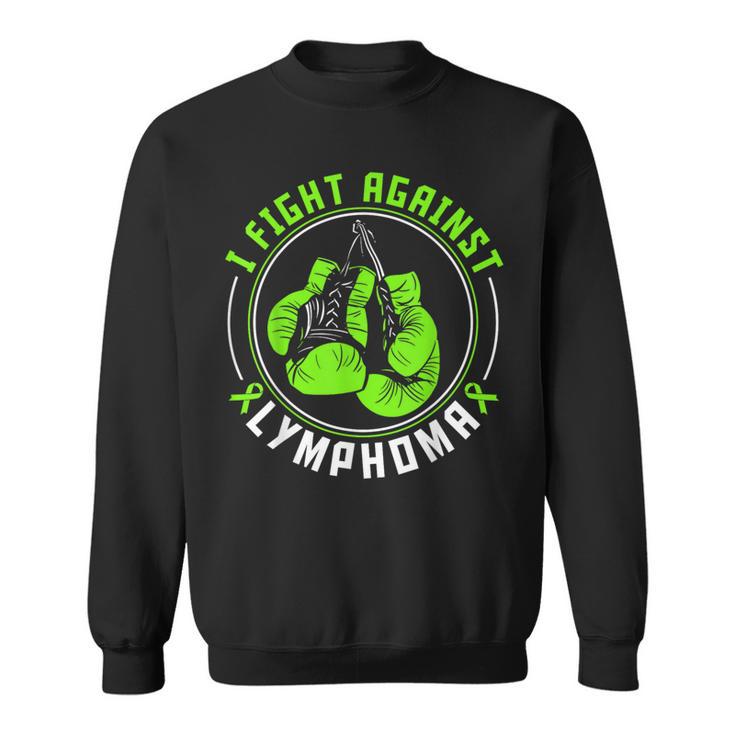 I Fight Lymphoma Awareness Support Boxing Gloves Sweatshirt