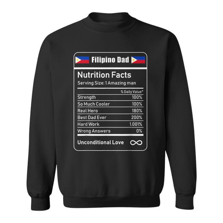 Filipino Dad Nutrition Facts Fathers Day Sweatshirt