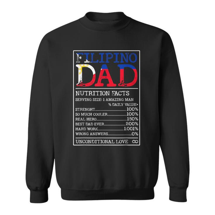 Filipino Dad Nutrition Facts Philippines Fathers Day A Sweatshirt
