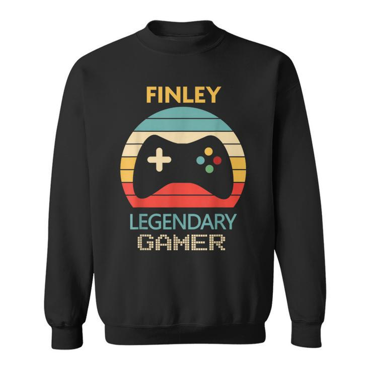 Finley Name Personalised Legendary Gamer Sweatshirt
