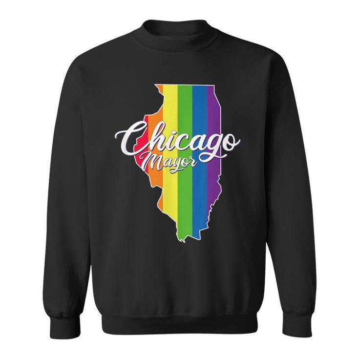 First Lesbian Chicago MayorLgbt Flag Lori Lightfoot Sweatshirt