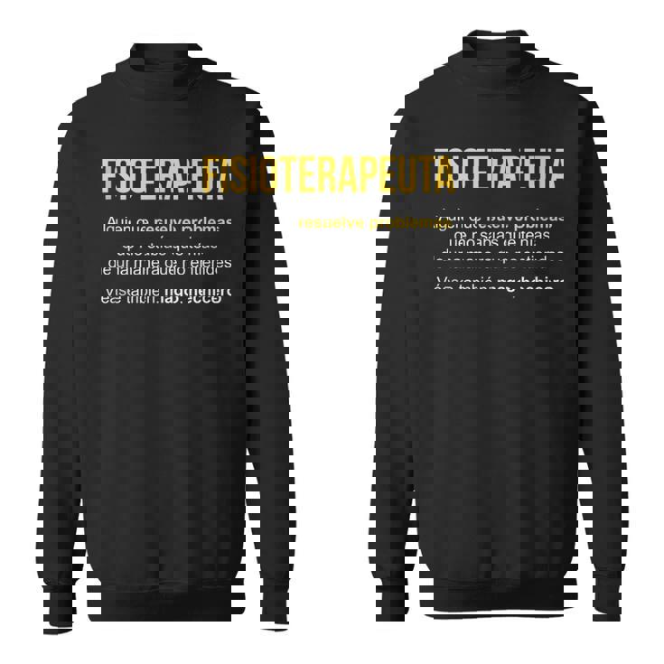 Fisioterapeuta Definición Regalo Fisioterapeuta Sin Mangas Camisa de entrenamiento