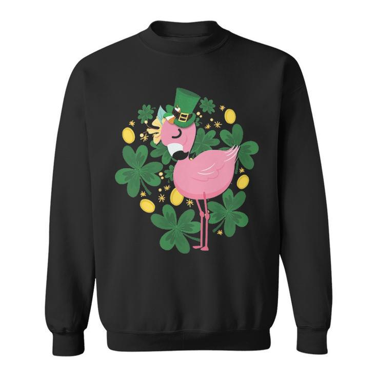 Flamingo St Patrick Day  Pink Bird Lover Sweatshirt