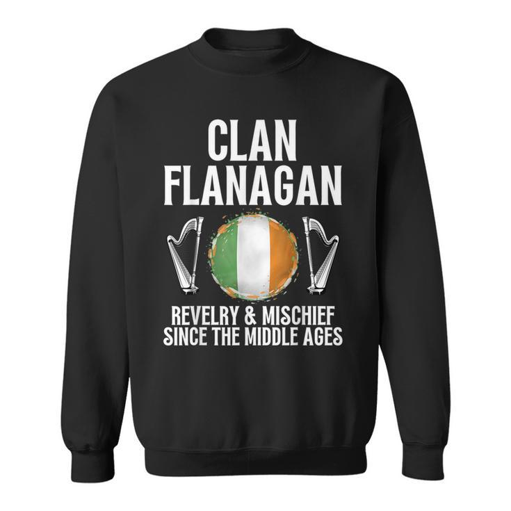Flanagan Surname Irish Family Name Heraldic Celtic Clan Sweatshirt