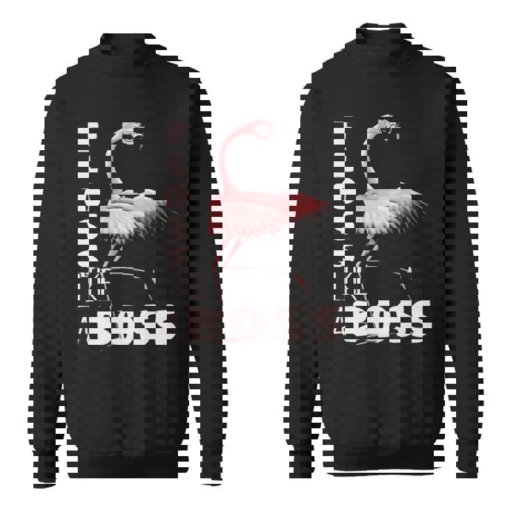 Floss Like A Boss Flamingo Flossing Bird Sweatshirt