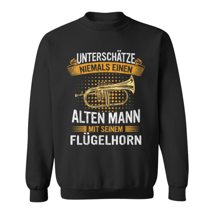 Flugelhorn Alter Mann Flugelhornist Instrument Sweatshirt