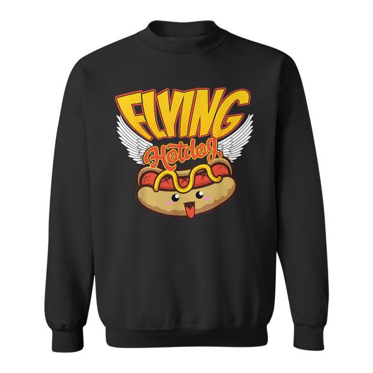 Flying Hot Dog Sausage Lovers Sweatshirt