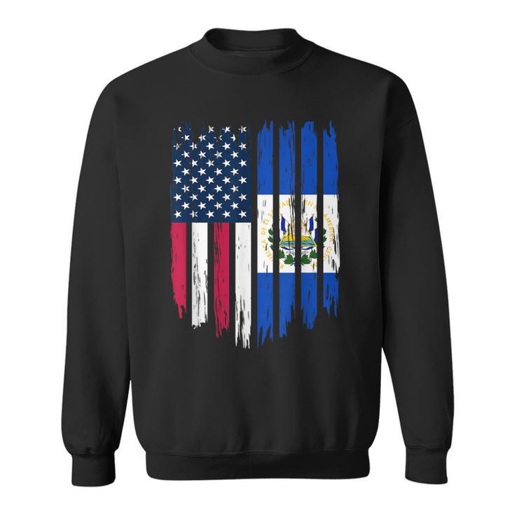 Foreigner Immigrant Usa United States El Salvador Flag Sweatshirt