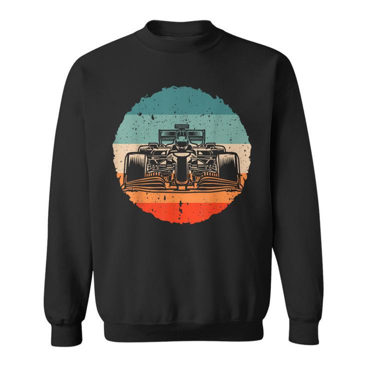 Formula Car Racer Formula Racing Lovers Silhouette Vintage Sweatshirt