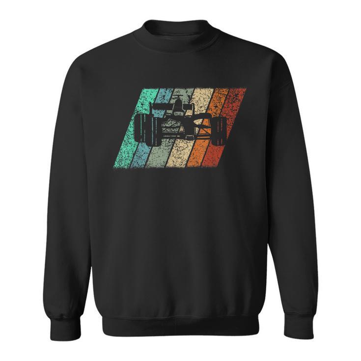 Formula Racing Retro 70S Vintage Silhouette Distressed Sweatshirt