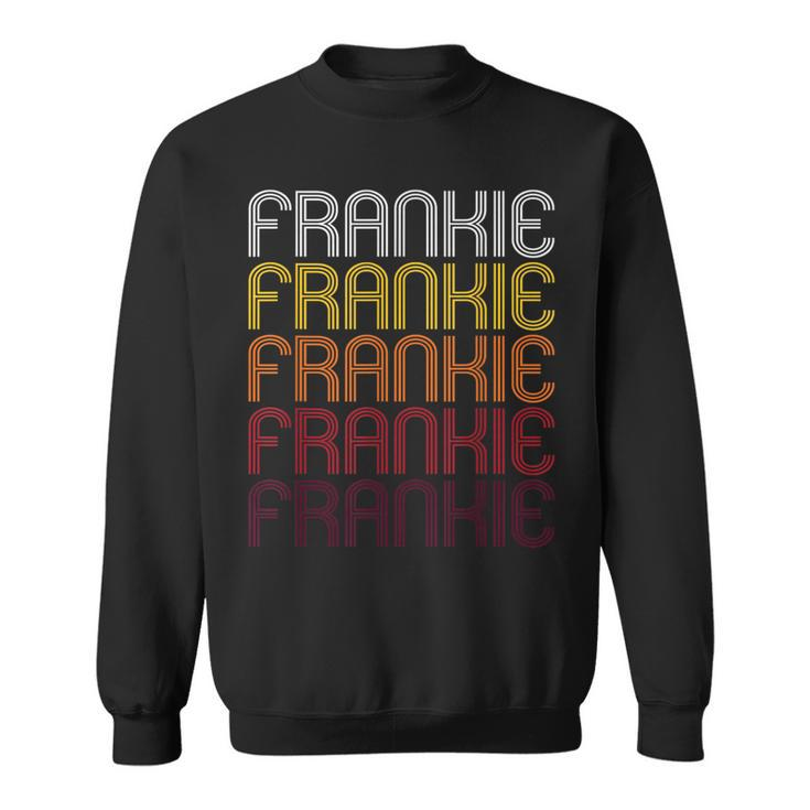 Frankie Retro Wordmark Pattern Vintage Style Sweatshirt