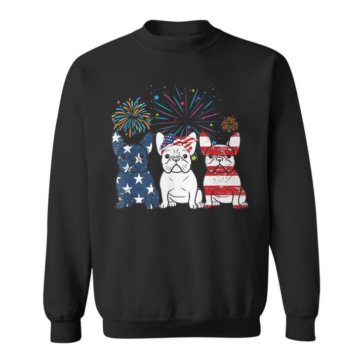 French Bulldog American Flag 4Th Of July Independence Day Sweatshirt